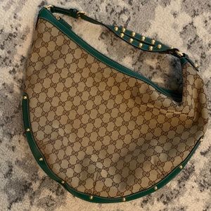 Gucci Monogram Canvas Pina Hobo Bag